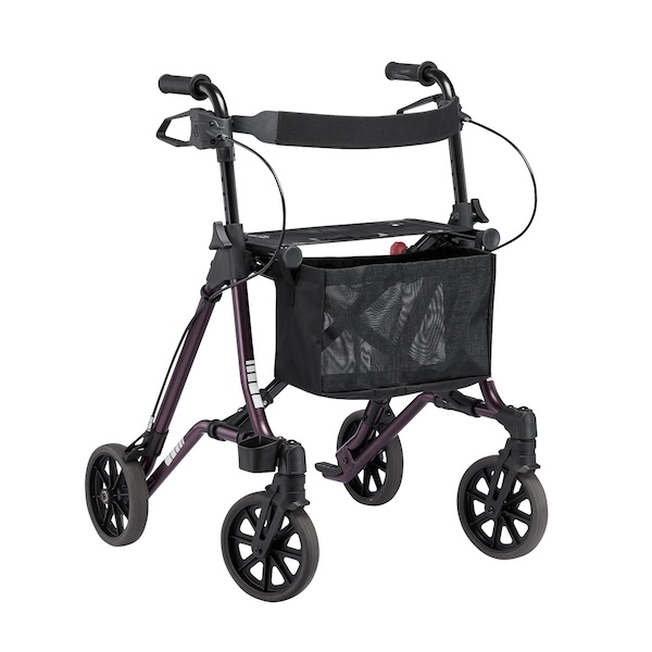 Freigestellte Produktabbildung: Rollator TAiMA M2 der DIETZ Group mit leichtem Aluminiumrahmen, moderner Designsprache und hoher Stabilität.
